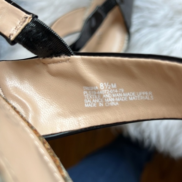 The Limited Black and Python Embossed High Heeled D’Orsay Stiletto Pumps  8.5 - Picture 7 of 7